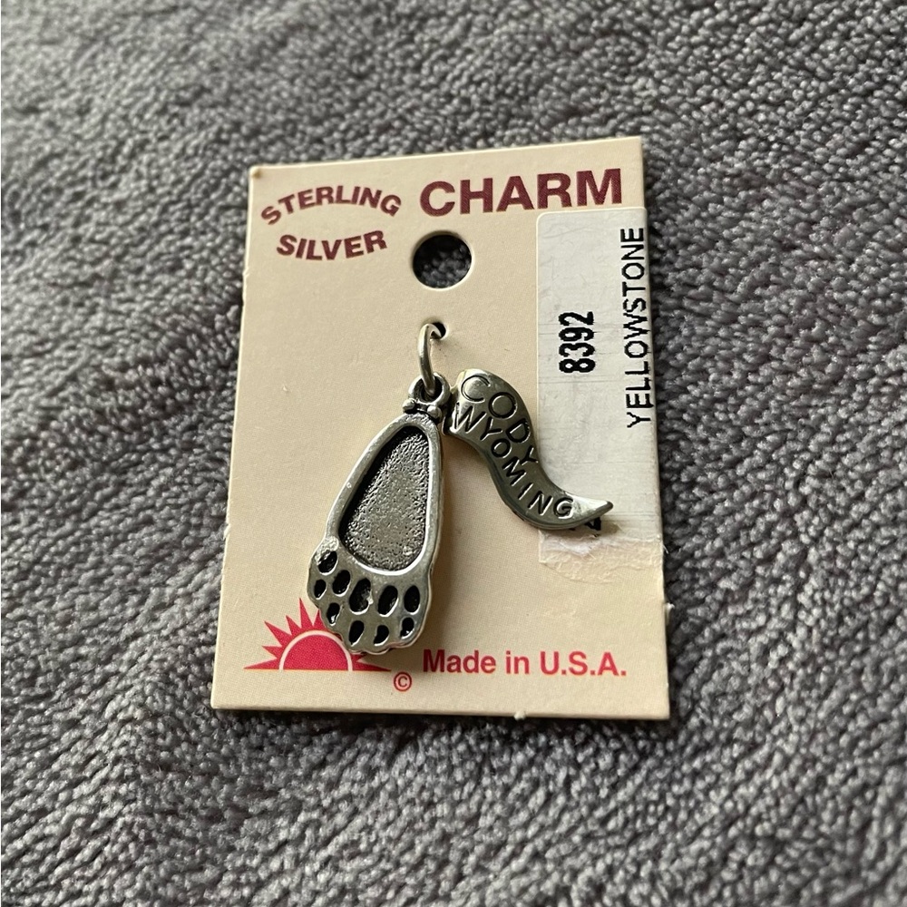 Bear paw-sterling silver charm